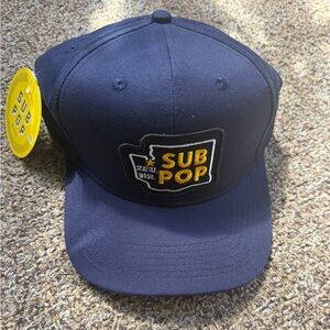 Sub Pop Sea Washington Navy Blue Cap new